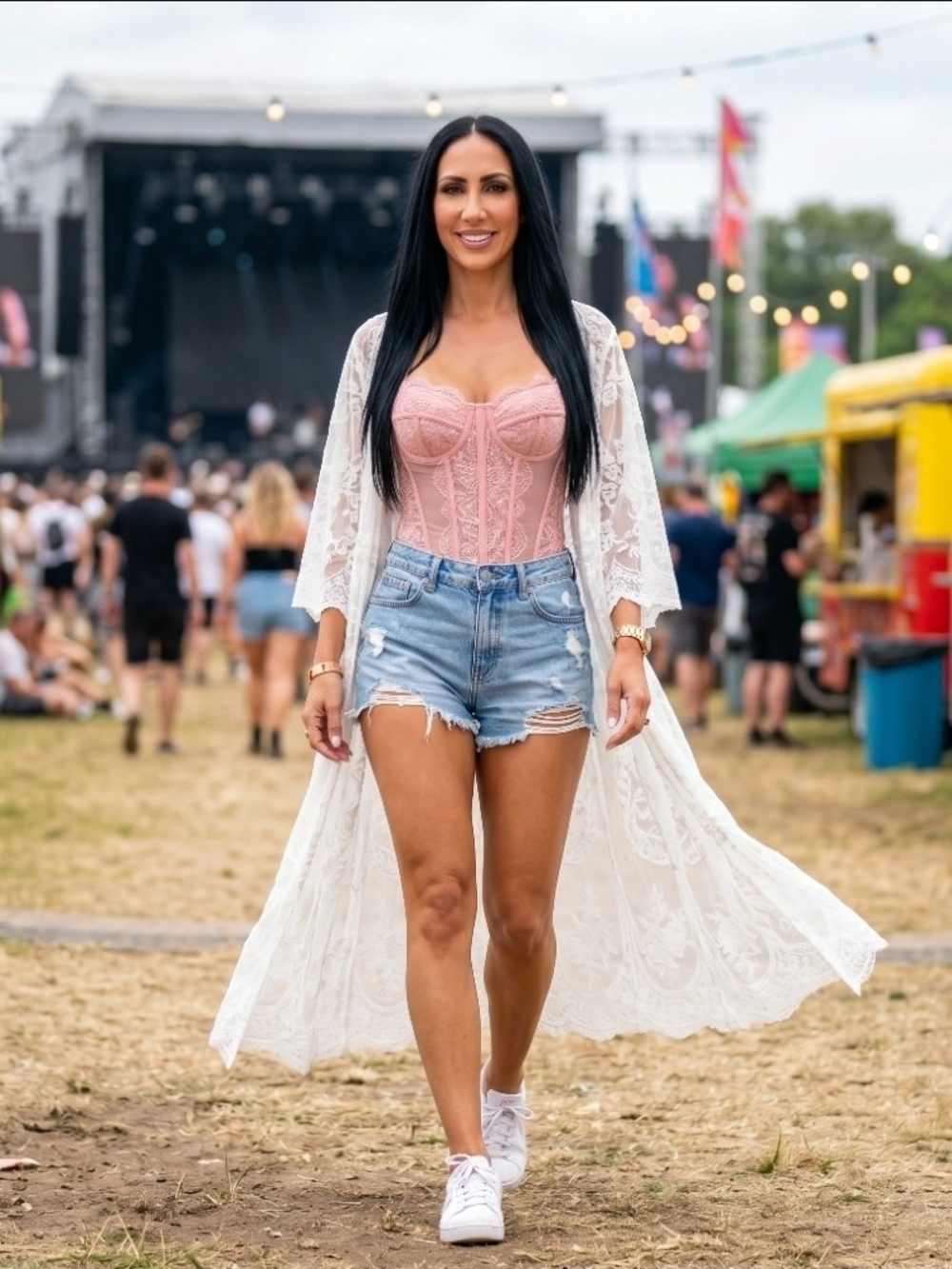 Sheer Lace Underwire Bustier Corset - Dusty Pink